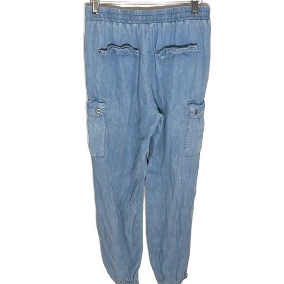 Love Tree Tencil Chambray Cargo Pull On Jogger Pants Blue Size Small - Picture 6 of 13